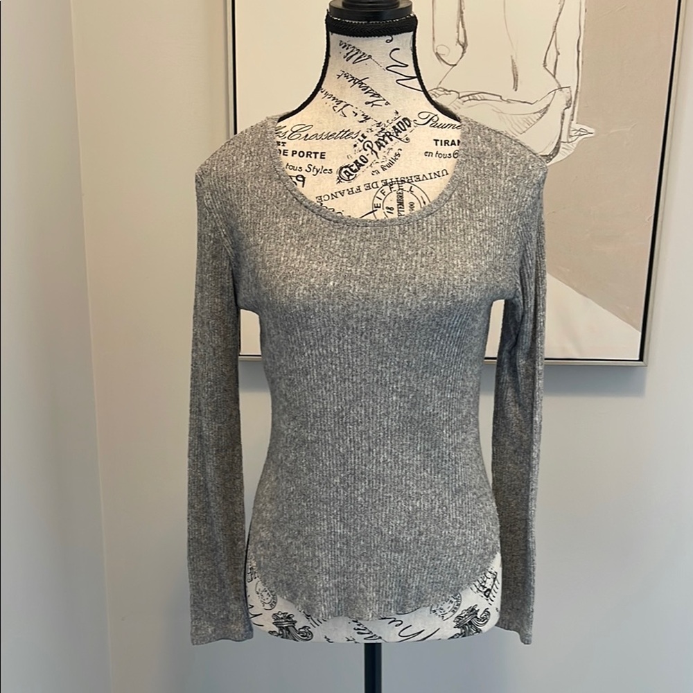 Antistar Gray Ribbed Top -Size Extra Small - Picture 2 of 11